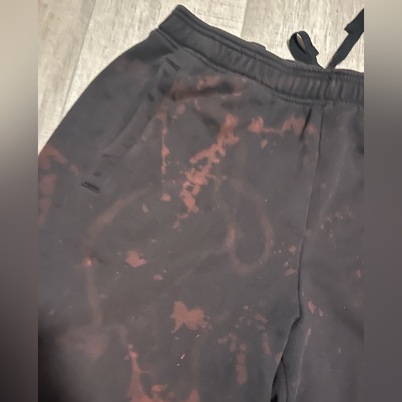 ✨SALE✨Adidas Shorts Mens LARGE Black TieDye Fleece Sweat Elastic Drawstring - Picture 8 of 12